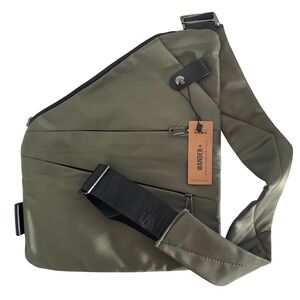 Wander+ Anti Theft Sling Bag Crossbody Chest Pack Waterproof Olive Green Travel